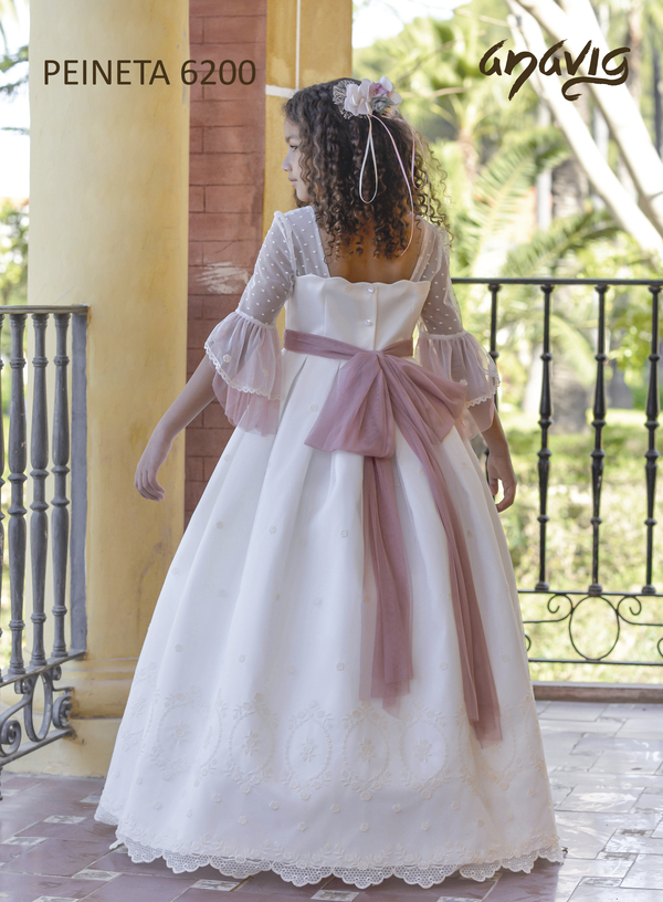 VESTIDO COMUNION 2023 CARMY 3638 Baunda